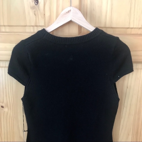 BCBGMAXAZRIA Wool & Angora blend short sleeve sweater dress size L - Picture 5 of 6